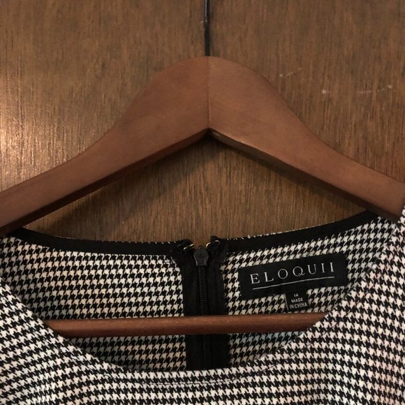 Eloquii High Waist Houndstooth Casual Dress Sz 14 - Picture 5 of 5